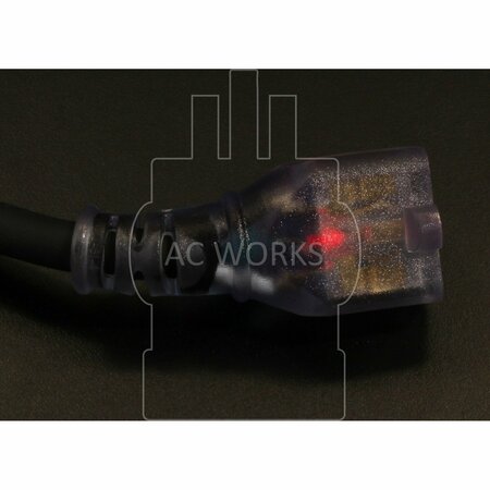 Ac Works 10ft NEMA 5-20 T-Blade Indoor/Outdoor Extension Cord with Indicator Light S520PR-010